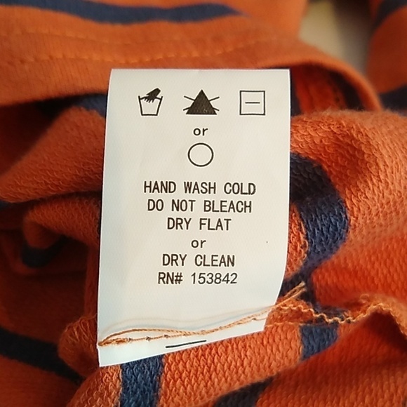 Code x Mode Orange Stripe Crew Neck Long Shirt - Picture 7 of 10